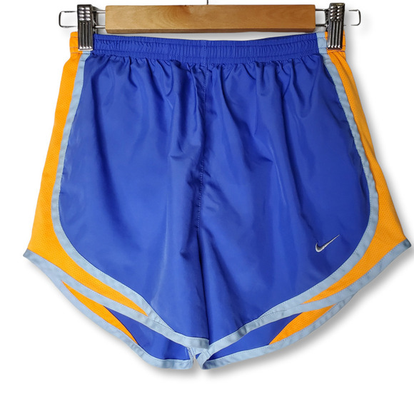 Nike Dri-Fit Tempo Running Shorts Blue Orange Size Small - Picture 1 of 9